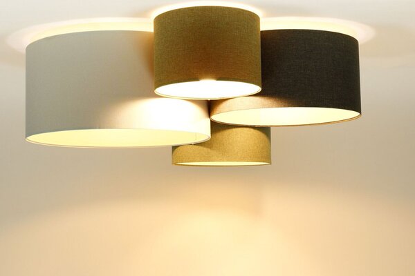 BPS Koncept Boho Ellegant lampă de tavan 4x60 W verde-maro 084-075
