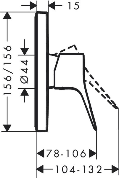 Hansgrohe Vivenis baterie de duș ascuns crom 75615000