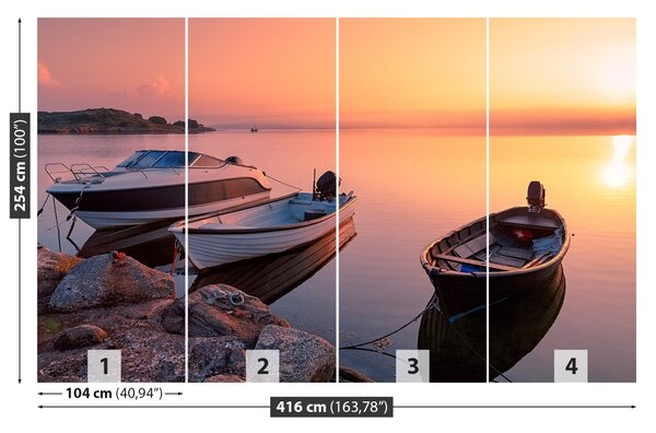 Fototapet bărci Sunrise