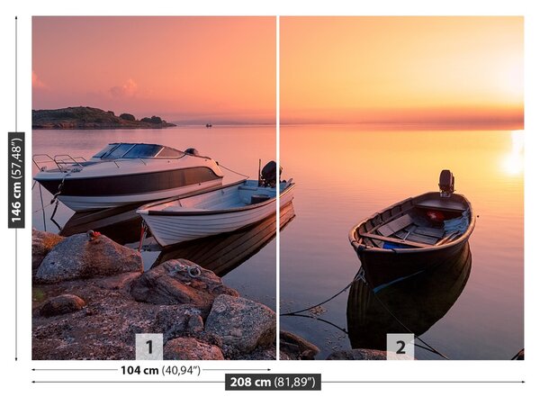 Fototapet bărci Sunrise