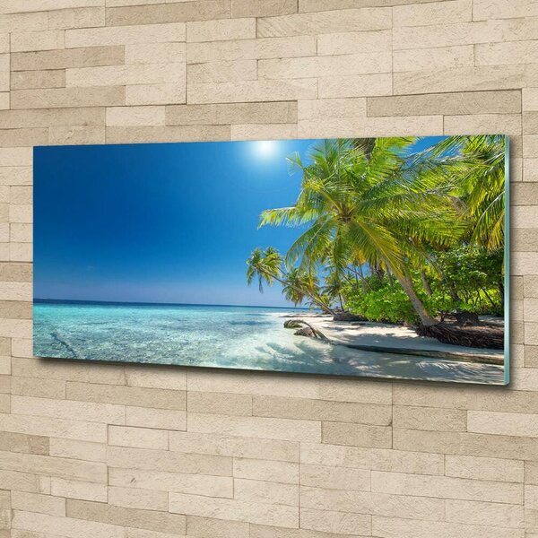 Tablou Printat Pe Sticlă plaja Maldive