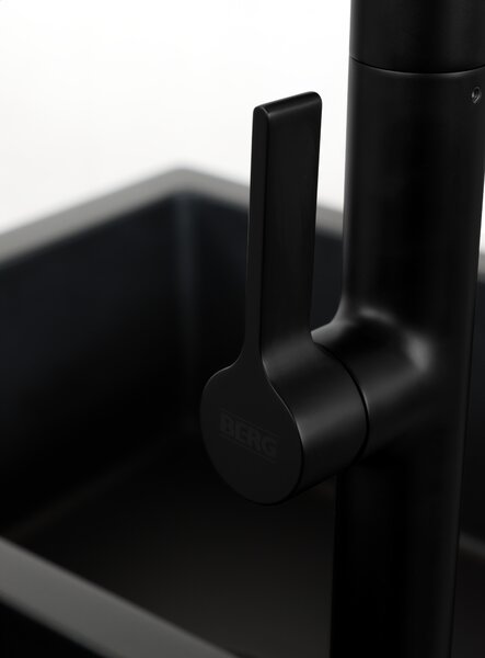 Berg Black Magnetic baterie bucătărie pe picior negru 130380PH