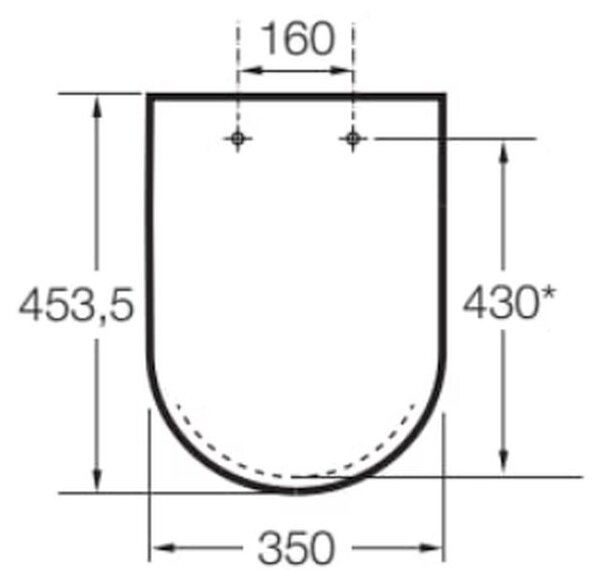 Roca Gap Square capac wc SoftClose negru A80147208B