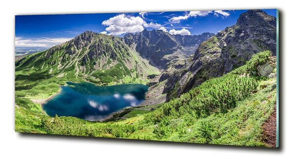 Tablou Printat Pe Sticlă Negru iaz Tatry