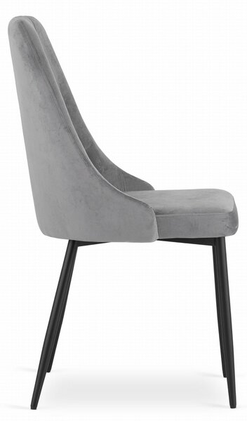 OFERTA Scaun de sufragerie din catifea gri deschis IMOLA calitatea II