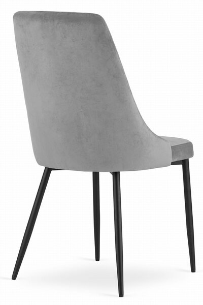 OFERTA Scaun de sufragerie din catifea gri deschis IMOLA calitatea II