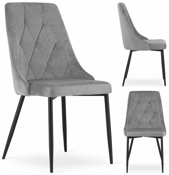 OFERTA Scaun de sufragerie din catifea gri deschis IMOLA calitatea II