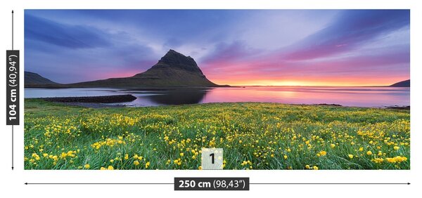 Fototapet galben Flori