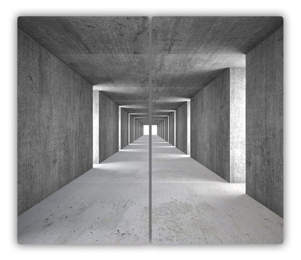 Tocator din sticla tunel de beton