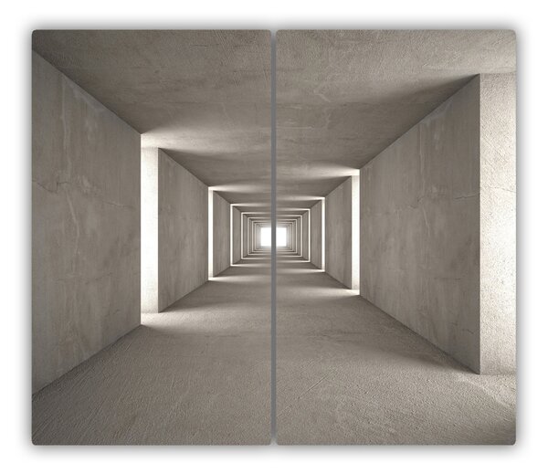 Tocator din sticla tunel de beton