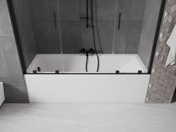 Mexen Velar Duo paravan pentru cadă cu 2 canaturi glisante 170 x 150 cm, transparent, negru - 896-170-000-02-70