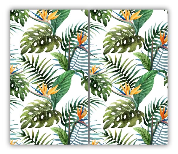 Tocator din sticla Flori tropicale