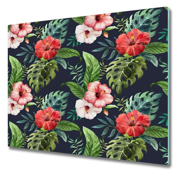 Tocator din sticla Flori tropicale
