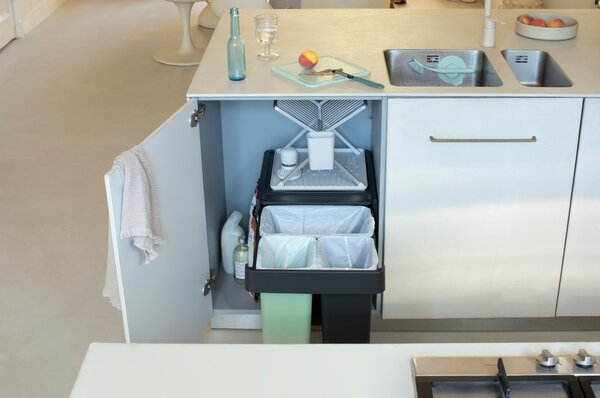 Brabantia Sort & Go sortare deșeuri 10 l negru-verde 232541