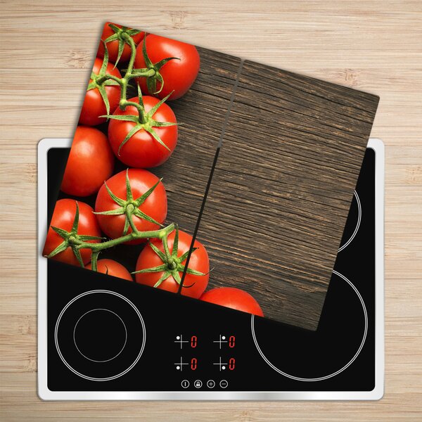 Tocator din sticla Tomate pe lemn