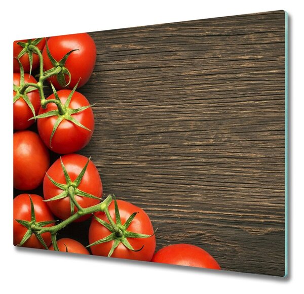Tocator din sticla Tomate pe lemn