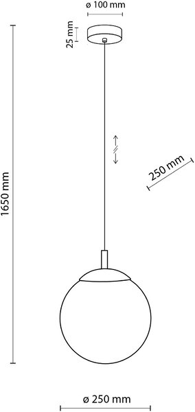 TK Lighting Esme lampă suspendată 1x15 W alb-negru 5669