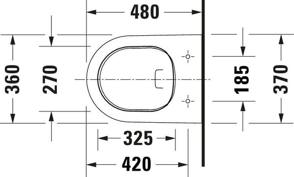 Duravit D-Neo vas wc agăţat fără margine alb 2588090000