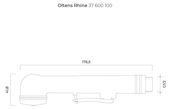 Oltens Rhine cap de duș bideu crom 37600100