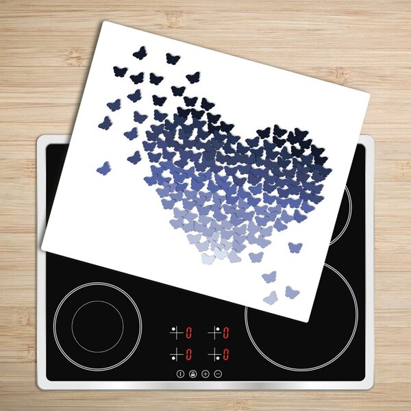 Tocator din sticla fluturi Heart