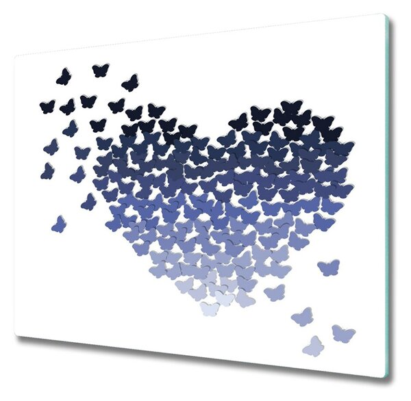Tocator din sticla fluturi Heart