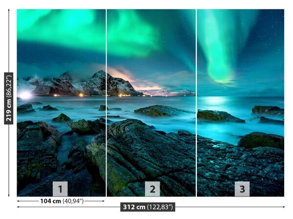 Fototapet Aurora boreala