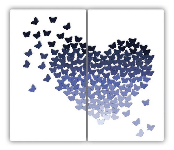 Tocator din sticla fluturi Heart