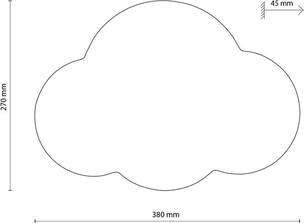 TK Lighting Cloud lampă de perete 2x6 W bej 5886