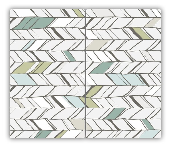 Tocator din sticla herringbone