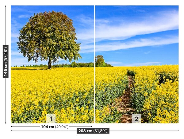 Fototapet galben Flori