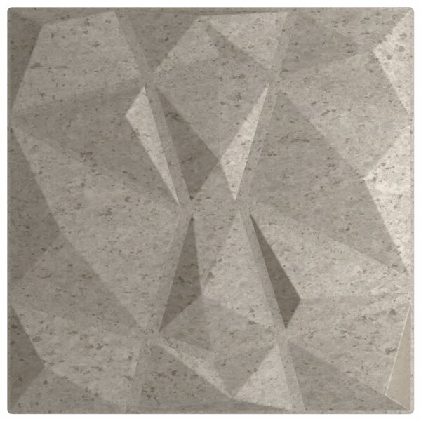 Panouri de perete 48 buc. gri beton 50x50 cm XPS 12 m² diamant