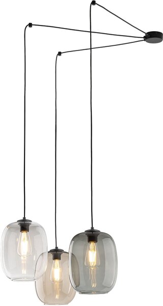 TK Lighting Elio lampă suspendată 3x15 W negru 5972