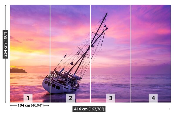 Fototapet Boat Beach