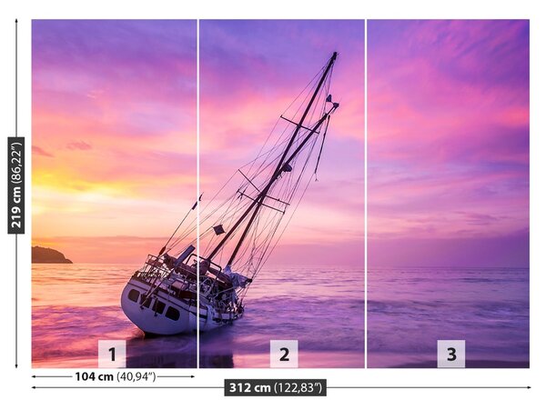 Fototapet Boat Beach