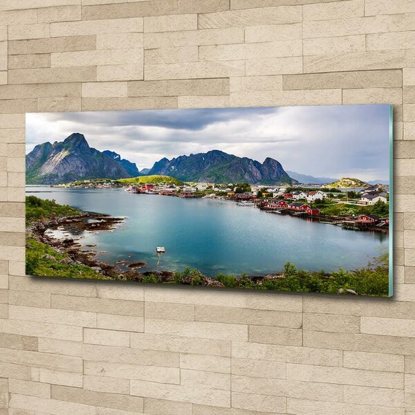 Fotografie imprimată pe sticlă Lofoten din Norvegia