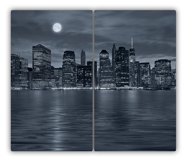 Tocator din sticla New York, pe timp de noapte