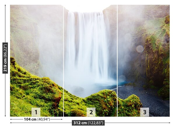 Fototapet Cascada Skogafoss