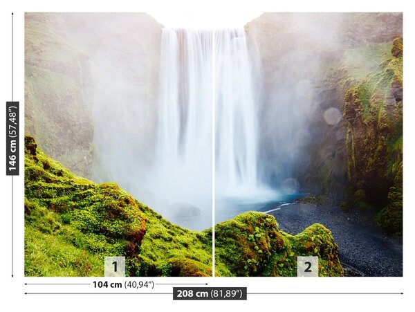 Fototapet Cascada Skogafoss