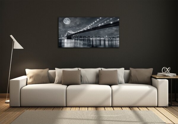 Tablou pe pe sticlă Podul Brooklyn