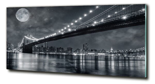 Tablou pe pe sticlă Podul Brooklyn