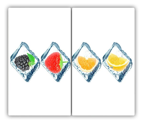 Tocator din sticla Fructe în cuburi