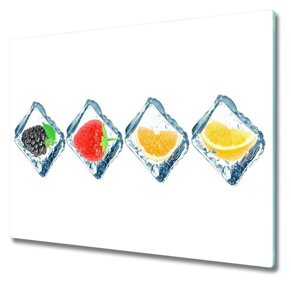 Tocator din sticla Fructe în cuburi