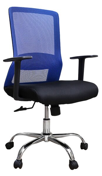 Scaun de birou ergonomic ADLER, mesh, negru/albastru