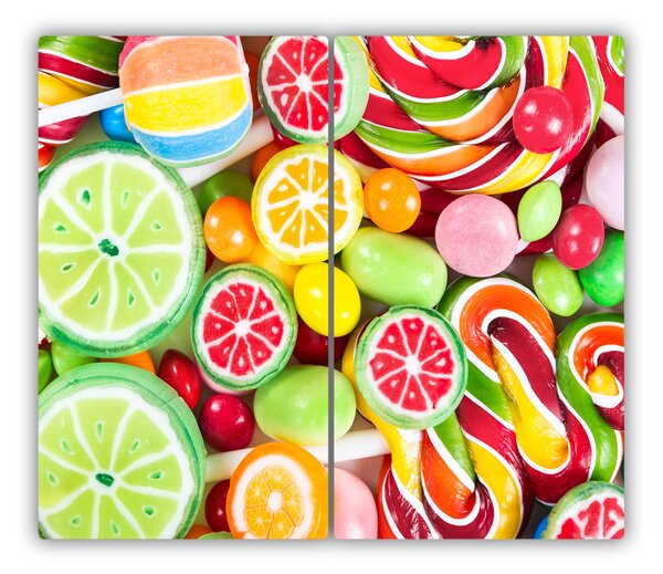 Tocator din sticla bomboane colorate