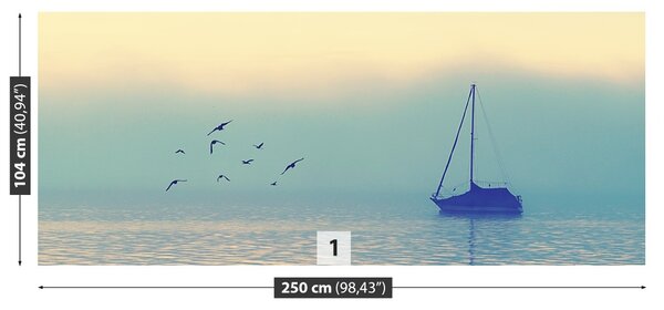 Fototapet Lacul Sailboat