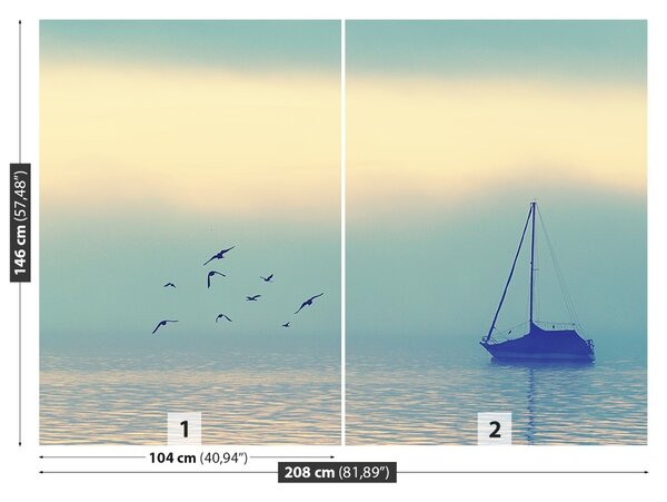Fototapet Lacul Sailboat