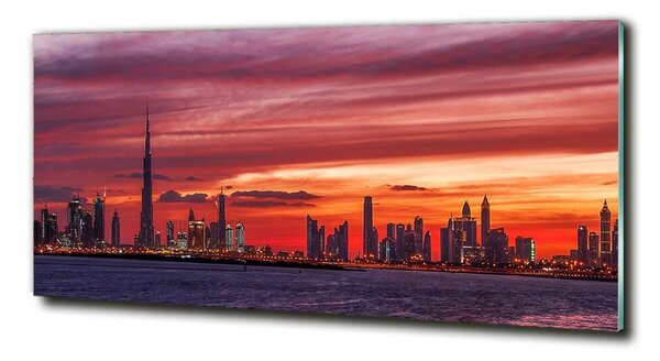 Tablou sticlă Sunset Dubai