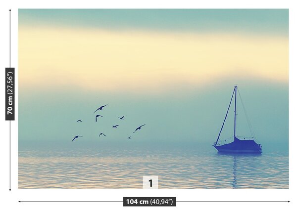 Fototapet Lacul Sailboat