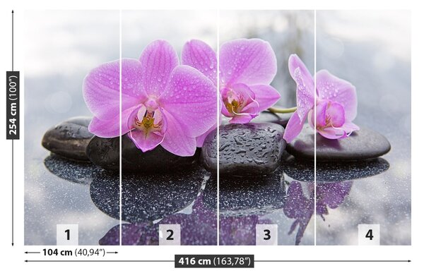 Fototapet Orchid Stones