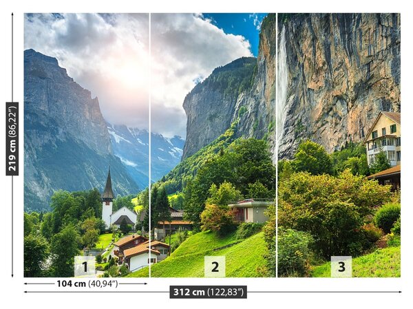 Fototapet Alpine Village